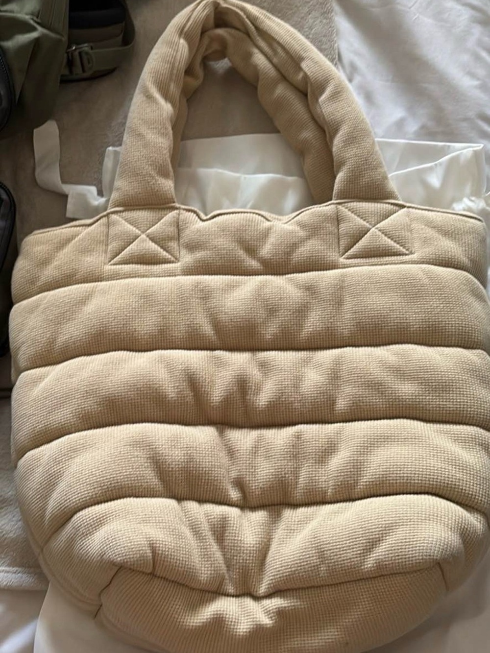 My Mum Made It Cream Quilted Tote Bag - Picture 9 of 9